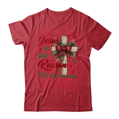 Jesus Is The Reason For The Season Christmas Coquette Bow Shirt & Sweatshirt | siriusteestore