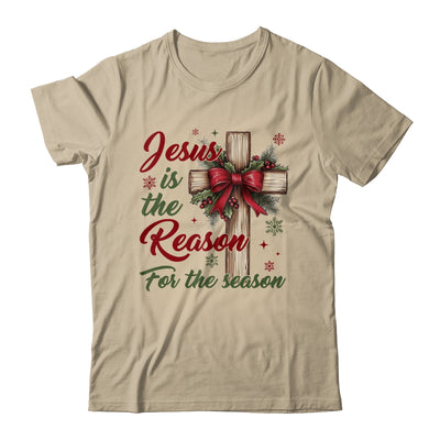 Jesus Is The Reason For The Season Christmas Coquette Bow Shirt & Sweatshirt | siriusteestore