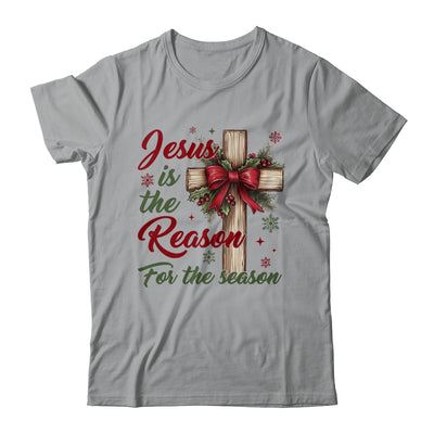 Jesus Is The Reason For The Season Christmas Coquette Bow Shirt & Sweatshirt | siriusteestore