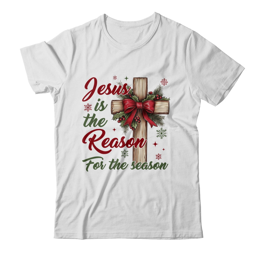 Jesus Is The Reason For The Season Christmas Coquette Bow Shirt & Sweatshirt | siriusteestore