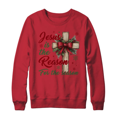 Jesus Is The Reason For The Season Christmas Coquette Bow Shirt & Sweatshirt | siriusteestore