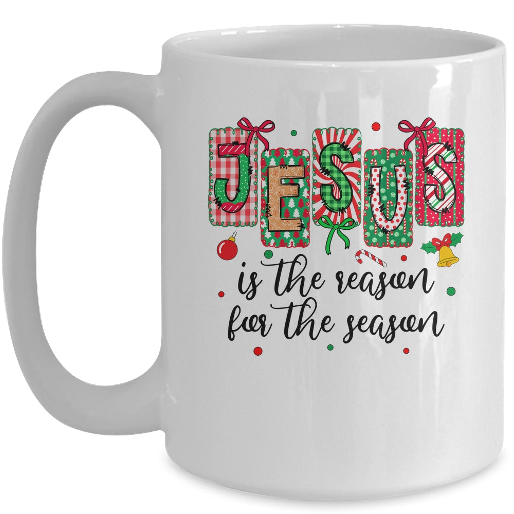 Jesus Is The Reason For The Season Coquette Christmas Christian Mug | siriusteestore