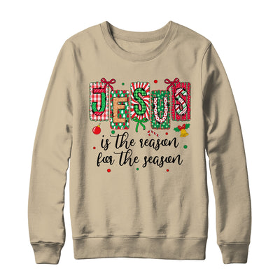 Jesus Is The Reason For The Season Coquette Christmas Christian Shirt & Sweatshirt | siriusteestore
