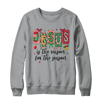 Jesus Is The Reason For The Season Coquette Christmas Christian Shirt & Sweatshirt | siriusteestore