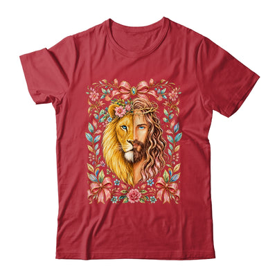 Jesus Lion Of Judah Floral Christian Faith Women Floral Shirt & Hoodie | siriusteestore