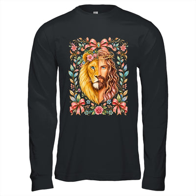 Jesus Lion Of Judah Floral Christian Faith Women Floral Shirt & Hoodie | siriusteestore