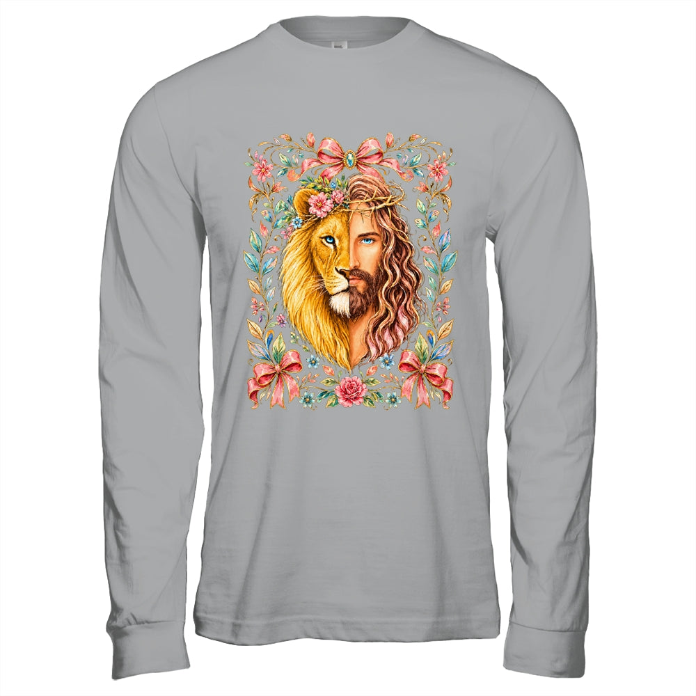Jesus Lion Of Judah Floral Christian Faith Women Floral Shirt & Hoodie | siriusteestore