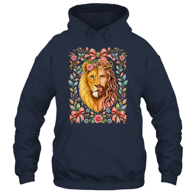 Jesus Lion Of Judah Floral Christian Faith Women Floral Shirt & Hoodie | siriusteestore