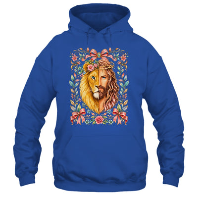 Jesus Lion Of Judah Floral Christian Faith Women Floral Shirt & Hoodie | siriusteestore