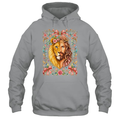 Jesus Lion Of Judah Floral Christian Faith Women Floral Shirt & Hoodie | siriusteestore
