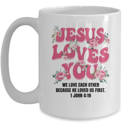 Jesus Loves You Christian Women Girls Kids Floral Religious Mug | siriusteestore