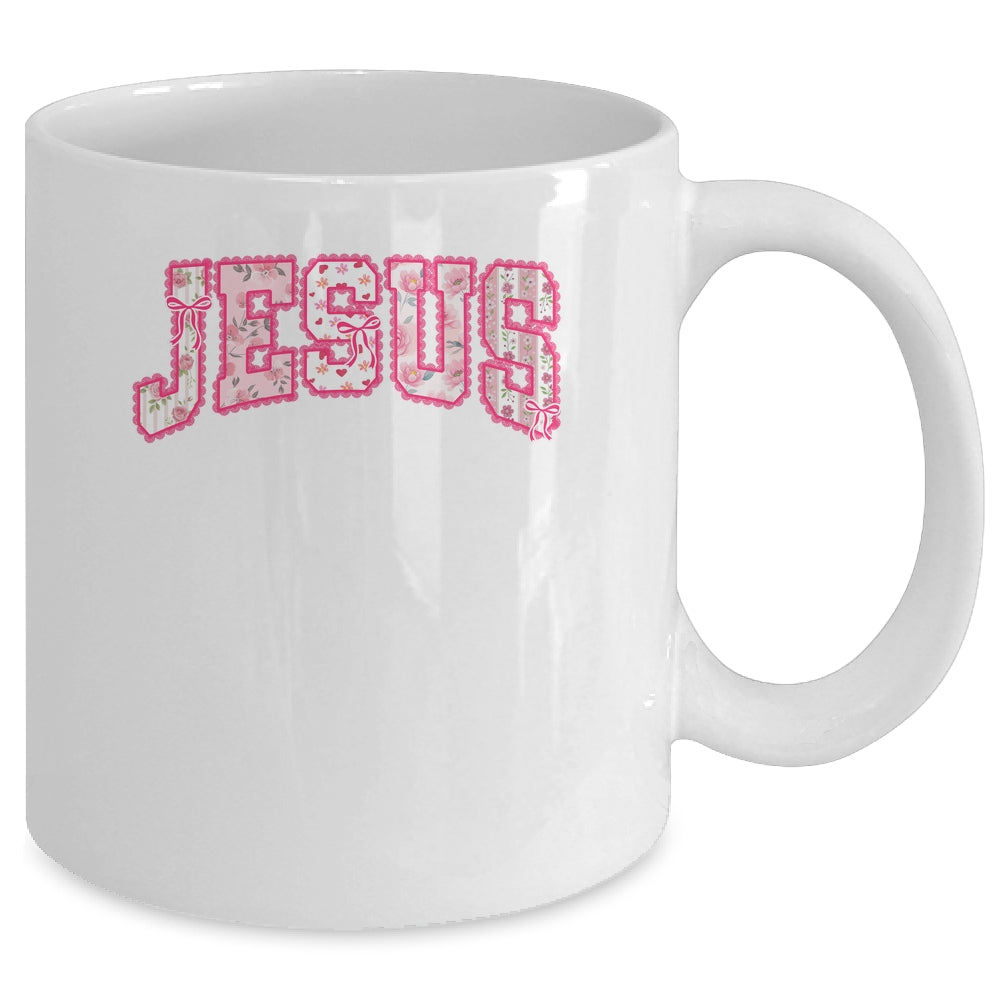Jesus Religious God Christian Faith Preppy Floral Women Mug | siriusteestore