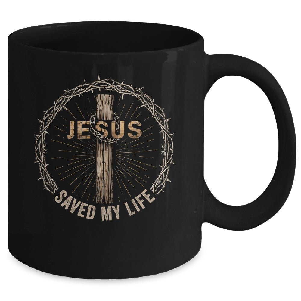 Jesus Saved My Life Christian Religious Bible Church Mug | siriusteestore