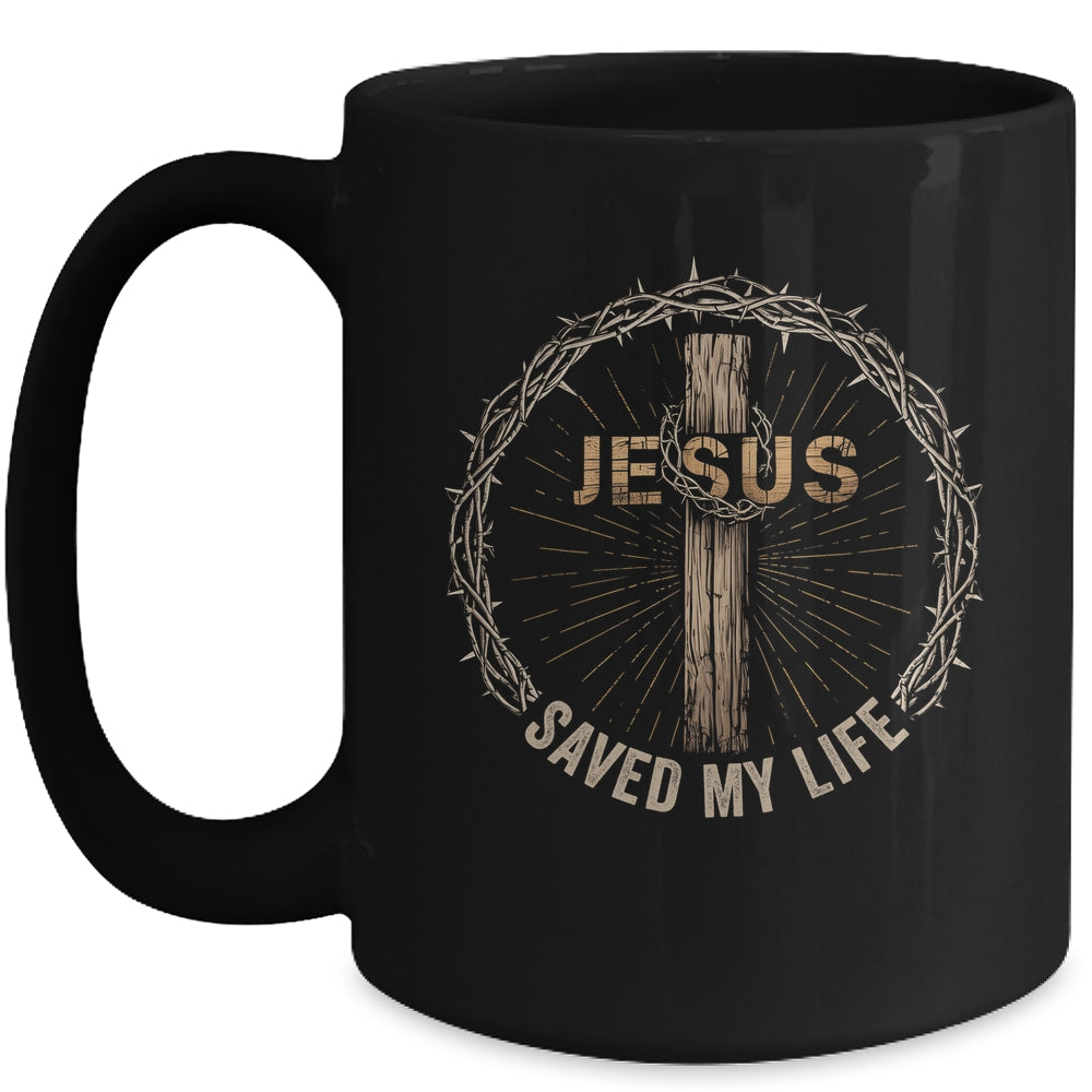 Jesus Saved My Life Christian Religious Bible Church Mug | siriusteestore