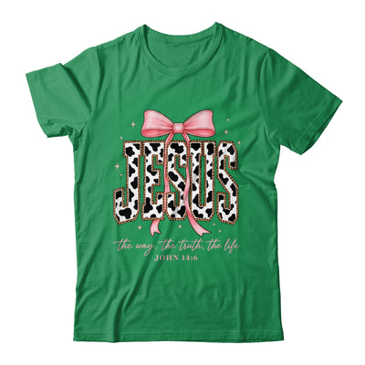Jesus The Way The Truth The Life Faith Coquette Bow Cow Farm Shirt & Sweatshirt | siriusteestore