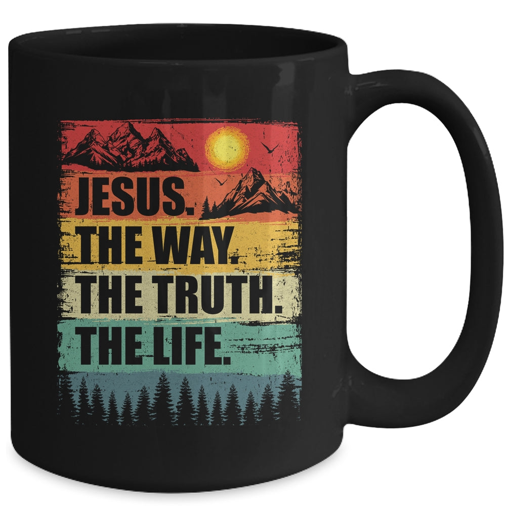 Jesus The Way Truth Life Women Men Kids Christian Worship Mug | siriusteestore