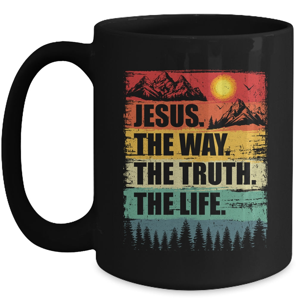 Jesus The Way Truth Life Women Men Kids Christian Worship Mug | siriusteestore