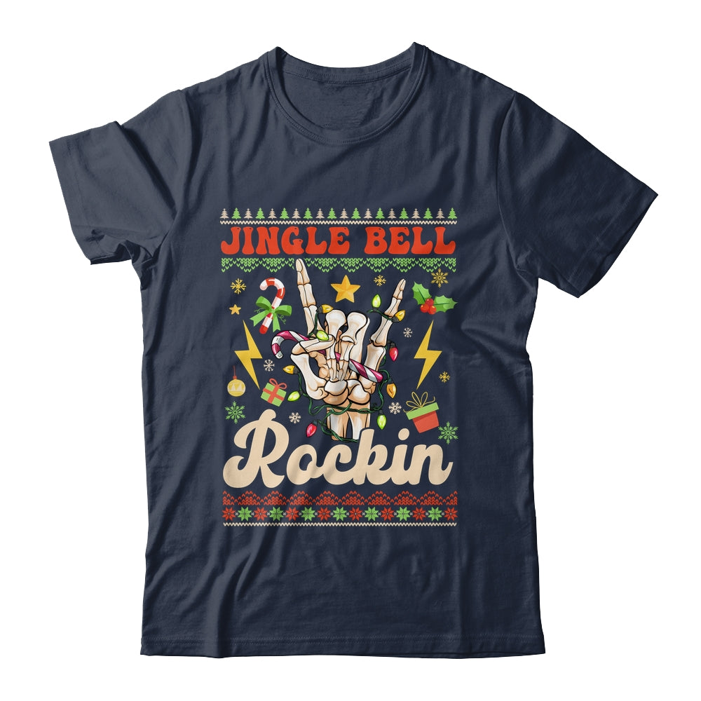 Jingle Bell Rockin Skeleton Hand Ugly Christmas Funny Shirt & Sweatshirt | siriusteestore