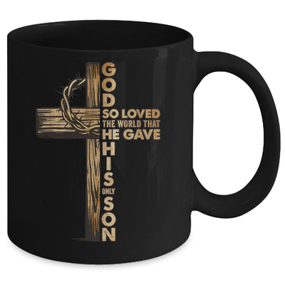 John 3:16 Jesus Christian Cross Bible Faith Religious Mug | siriusteestore