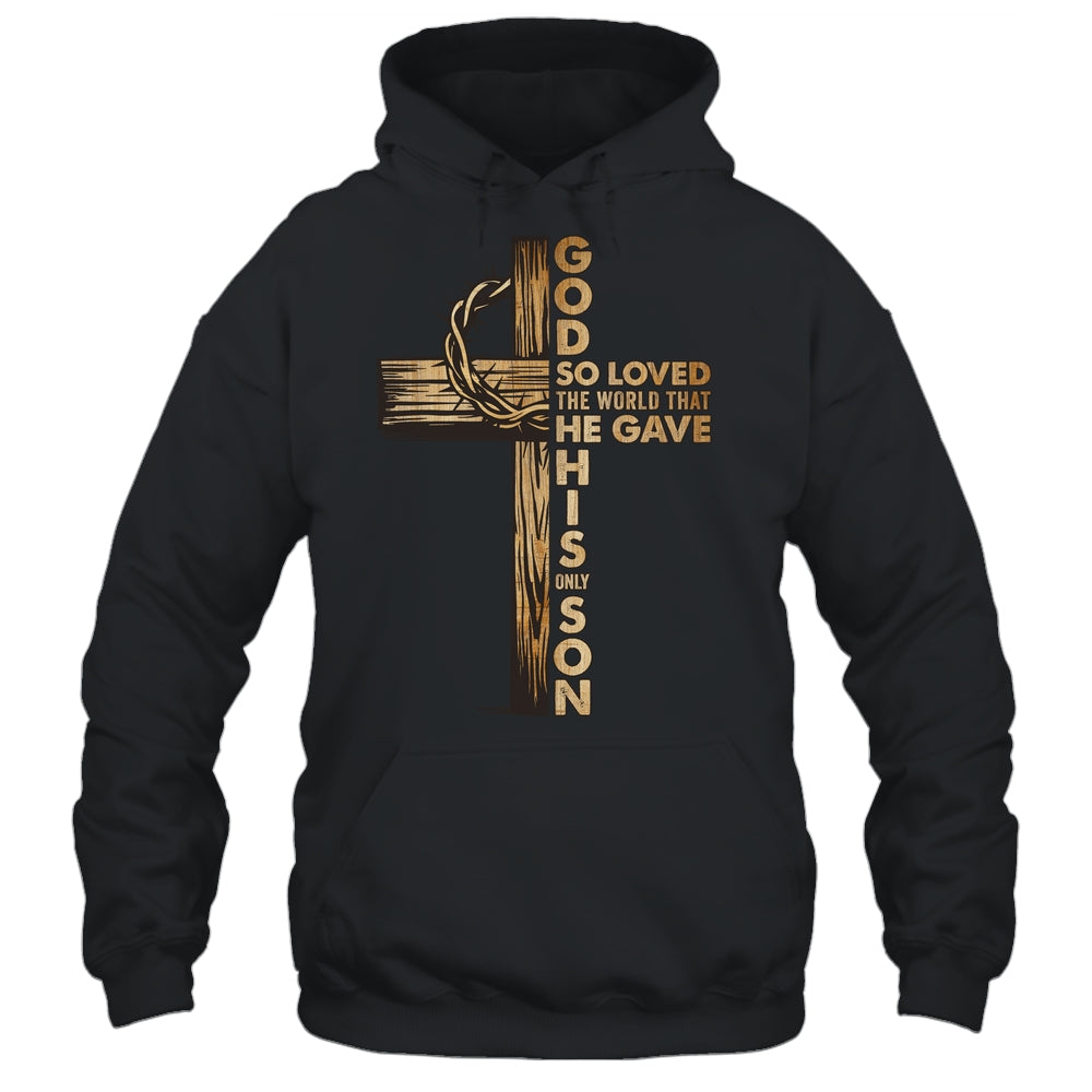 John 3:16 Jesus Christian Cross Bible Faith Religious Shirt & Hoodie | siriusteestore