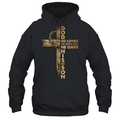 John 3:16 Jesus Christian Cross Bible Faith Religious Shirt & Hoodie | siriusteestore