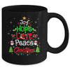 Joy Hope Love Peace Xmas Tree Lights Merry Christmas Mug | siriusteestore
