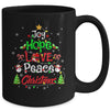 Joy Hope Love Peace Xmas Tree Lights Merry Christmas Mug | siriusteestore