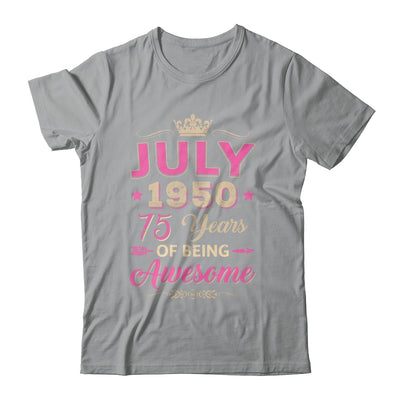 July 1950 75 Years Of Being Awesome Retro 75th Birthday Shirt & Tank Top | siriusteestore