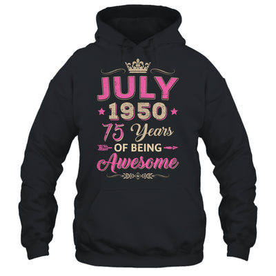 July 1950 75 Years Of Being Awesome Retro 75th Birthday Shirt & Tank Top | siriusteestore