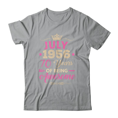 July 1956 70 Years Of Being Awesome Retro 70th Birthday Shirt & Tank Top | siriusteestore