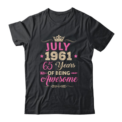 July 1961 65 Years Of Being Awesome Retro 65th Birthday Shirt & Tank Top | siriusteestore