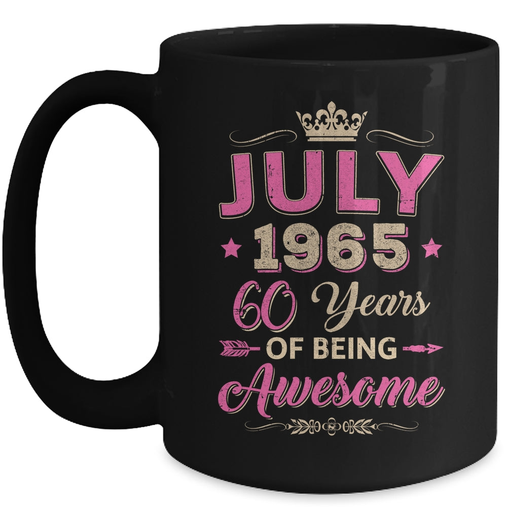 July 1965 60 Years Of Being Awesome Retro 60th Birthday Mug | siriusteestore