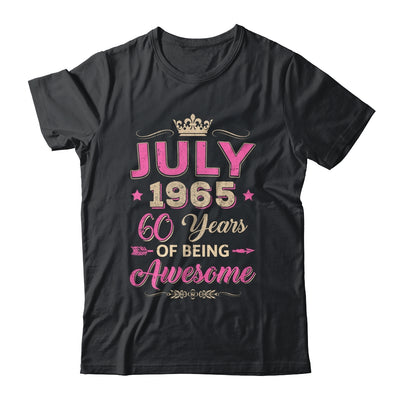 July 1965 60 Years Of Being Awesome Retro 60th Birthday Shirt & Tank Top | siriusteestore