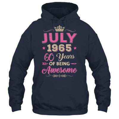 July 1965 60 Years Of Being Awesome Retro 60th Birthday Shirt & Tank Top | siriusteestore