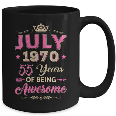 July 1970 55 Years Of Being Awesome Retro 55th Birthday Mug | siriusteestore