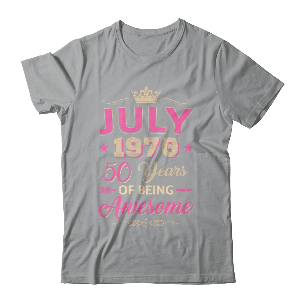 July 1975 50 Years Of Being Awesome Retro 50th Birthday Shirt & Tank Top | siriusteestore