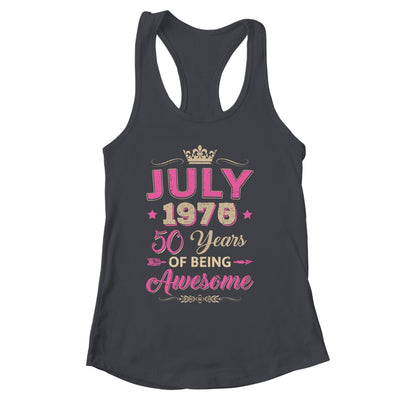 July 1975 50 Years Of Being Awesome Retro 50th Birthday Shirt & Tank Top | siriusteestore