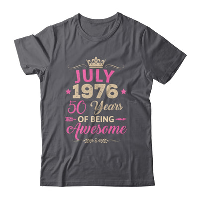 July 1976 50 Years Of Being Awesome Retro 50th Birthday Shirt & Tank Top | siriusteestore
