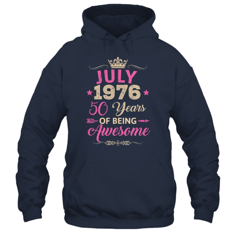 July 1976 50 Years Of Being Awesome Retro 50th Birthday Shirt & Tank Top | siriusteestore