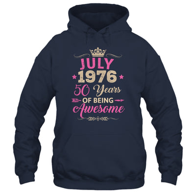 July 1976 50 Years Of Being Awesome Retro 50th Birthday Shirt & Tank Top | siriusteestore