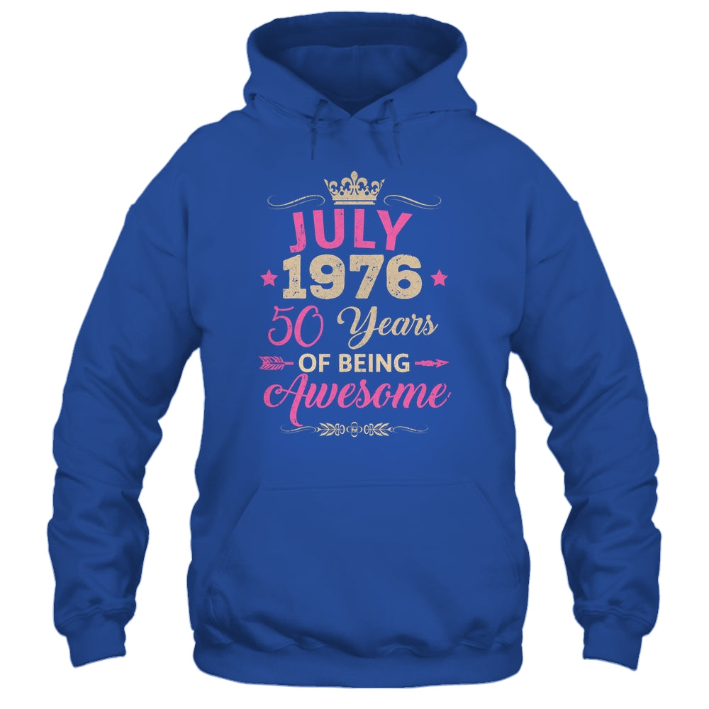 July 1976 50 Years Of Being Awesome Retro 50th Birthday Shirt & Tank Top | siriusteestore