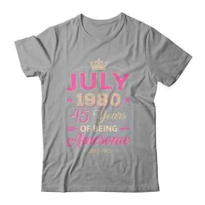 July 1980 45 Years Of Being Awesome Retro 45th Birthday Shirt & Tank Top | siriusteestore