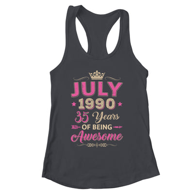 July 1990 35 Years Of Being Awesome Retro 35th Birthday Shirt & Tank Top | siriusteestore