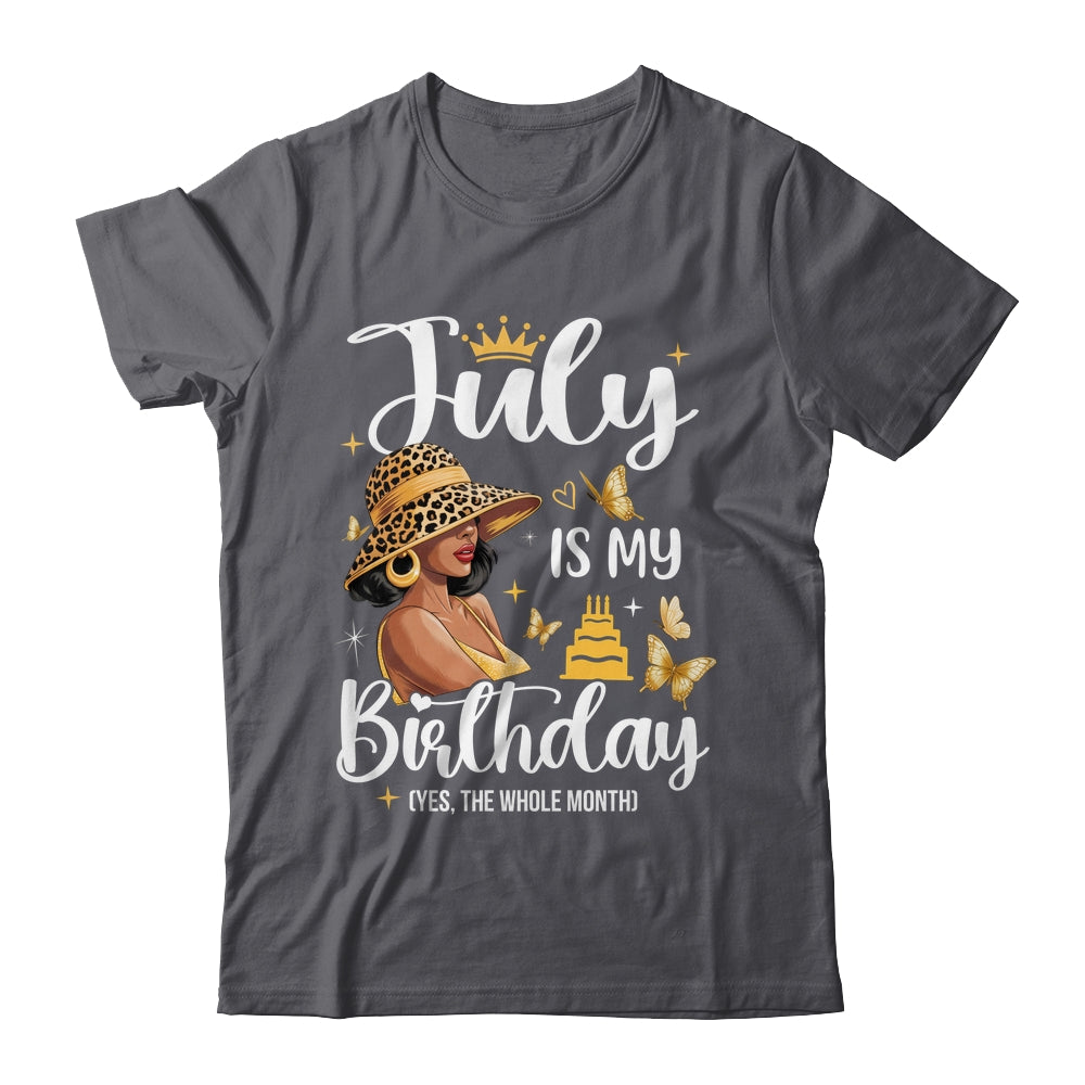 July Is My Birthday African American Woman Birthday Queen Shirt & Tank Top | siriusteestore