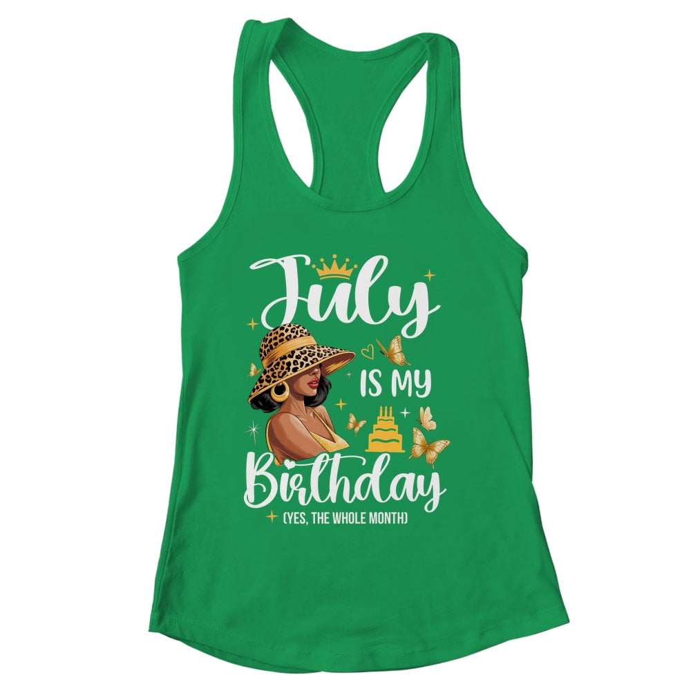 July Is My Birthday African American Woman Birthday Queen Shirt & Tank Top | siriusteestore