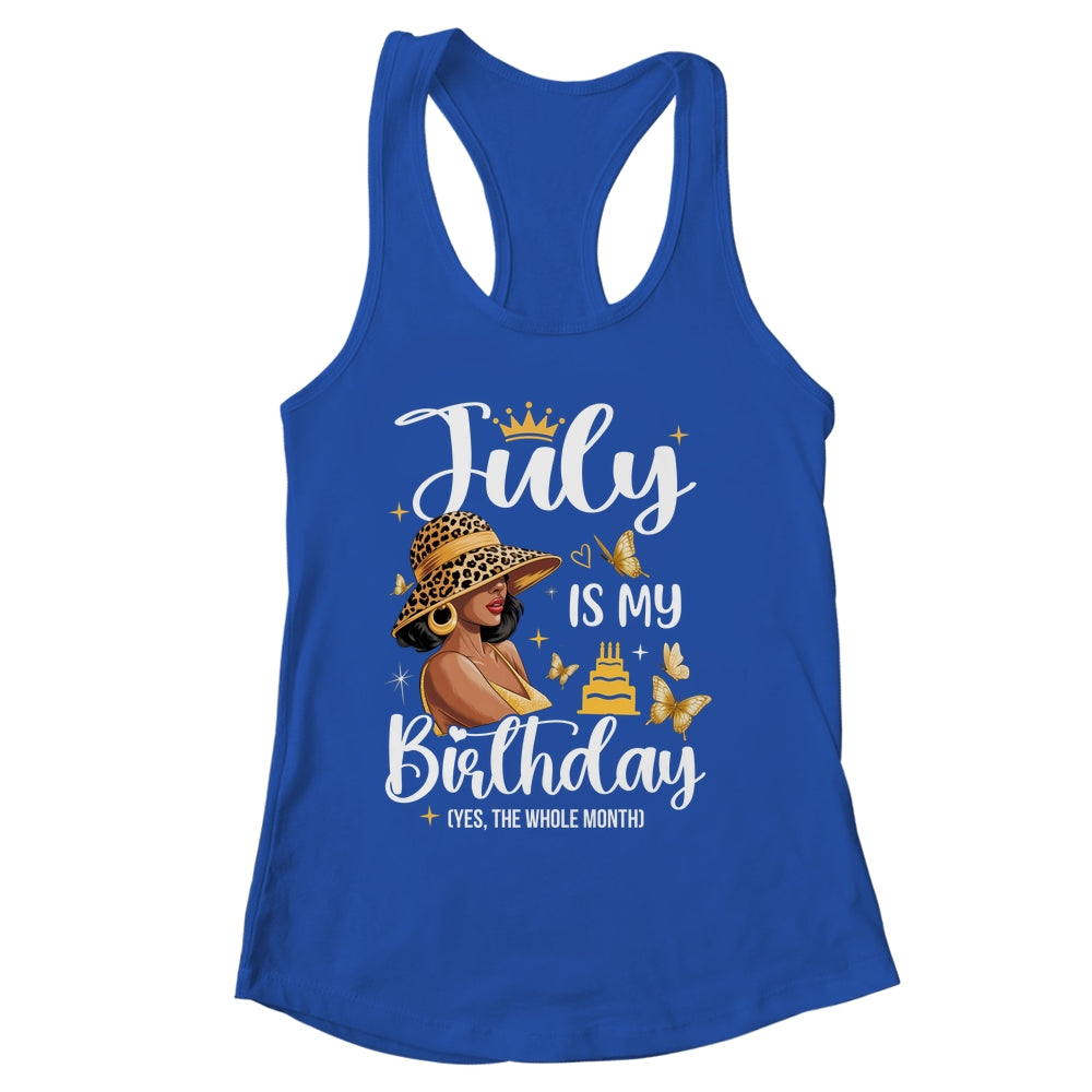 July Is My Birthday African American Woman Birthday Queen Shirt & Tank Top | siriusteestore