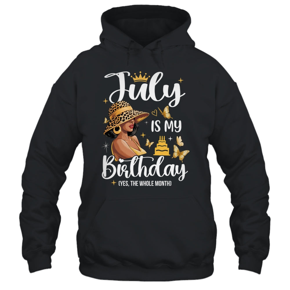 July Is My Birthday African American Woman Birthday Queen Shirt & Tank Top | siriusteestore
