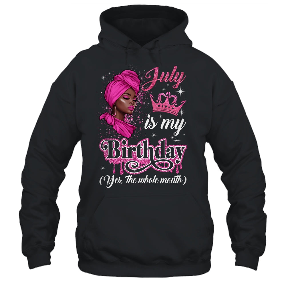 July Is My Birthday African Black Women Birthday Queen Shirt & Tank Top | siriusteestore