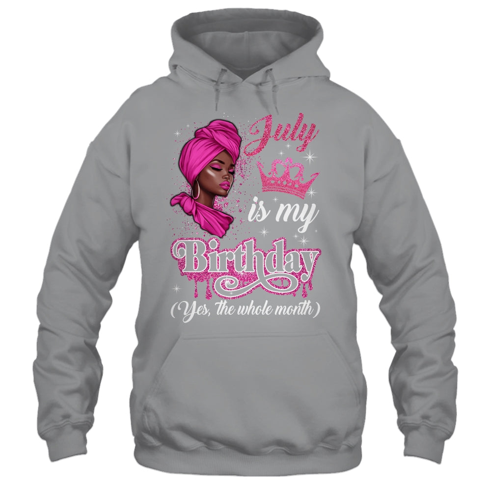 July Is My Birthday African Black Women Birthday Queen Shirt & Tank Top | siriusteestore