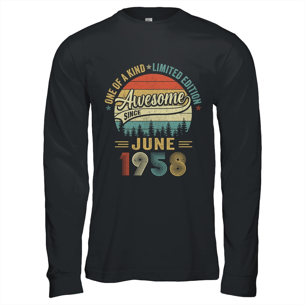 June 1958 Vintage 65 Years Old Retro 65th Birthday Shirt & Hoodie | siriusteestore